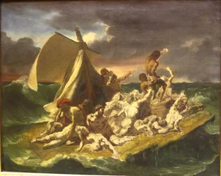 Skizze des Floßes der Medusa